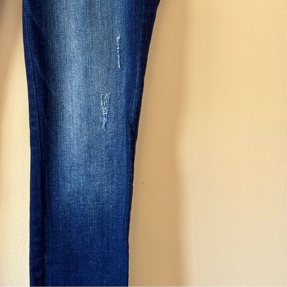 KUT| Kut from the Kloth Luxury Denim Embroidered Distressed Blue Jeans Sz 4 - Picture 5 of 9